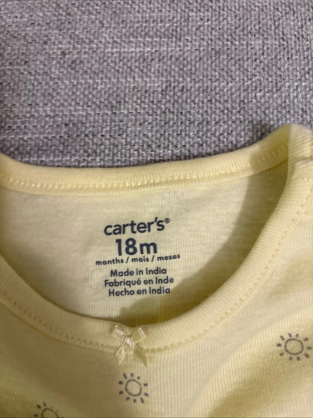 Carter's Pale Yellow Sun Pocket Baby Sleep Sack